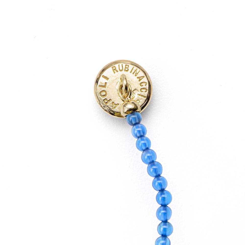 Rubinacci Bottone da bavero ruby in agata azzurro Spedizione gratuita