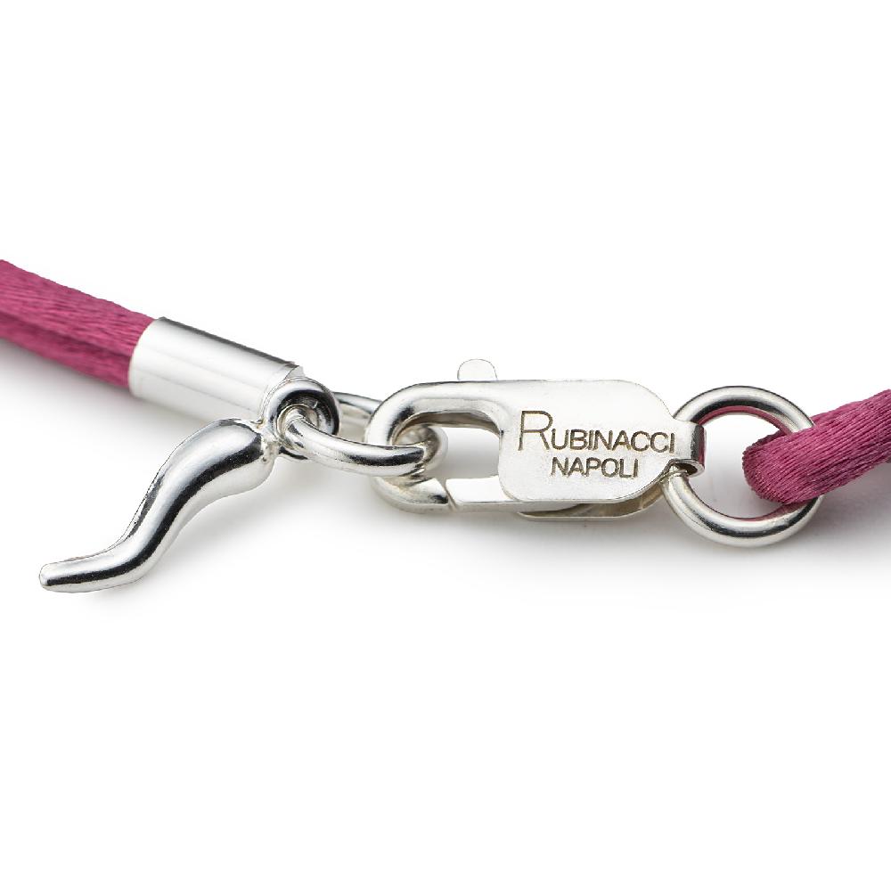 Rubinacci Braccialetto ruby in seta ciclamino Offerta speciale