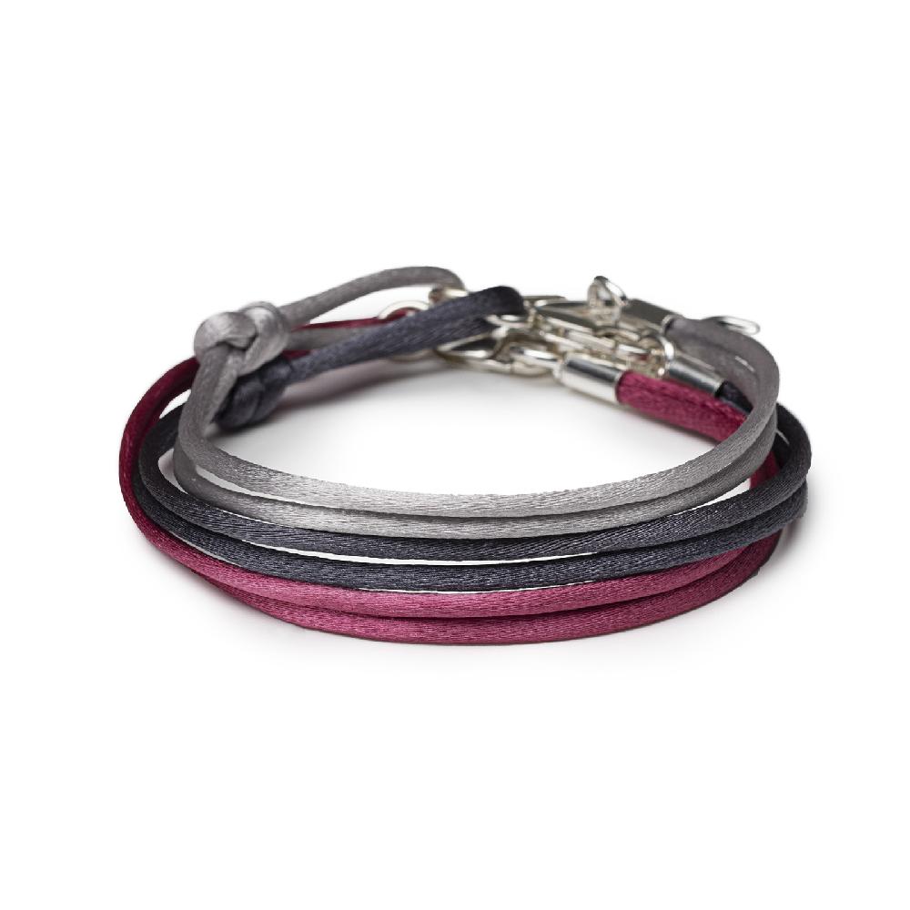 Rubinacci Braccialetto ruby in seta ciclamino Offerta speciale