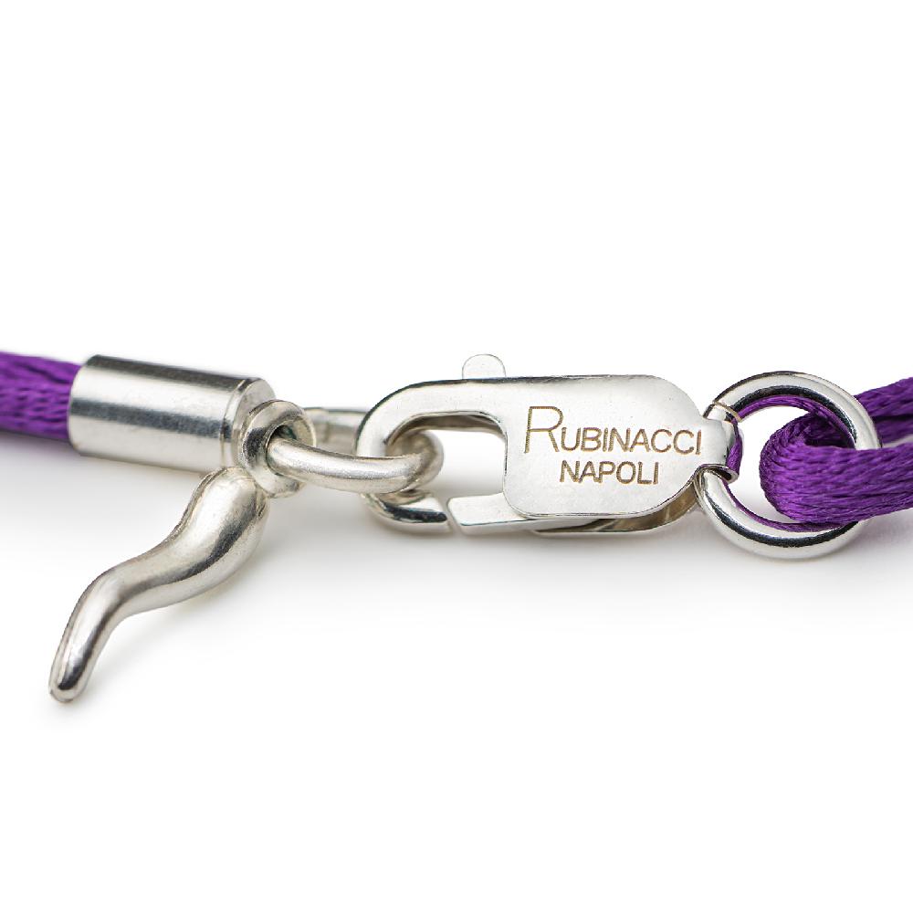 Rubinacci Braccialetto ruby in seta viola Offerta esclusiva