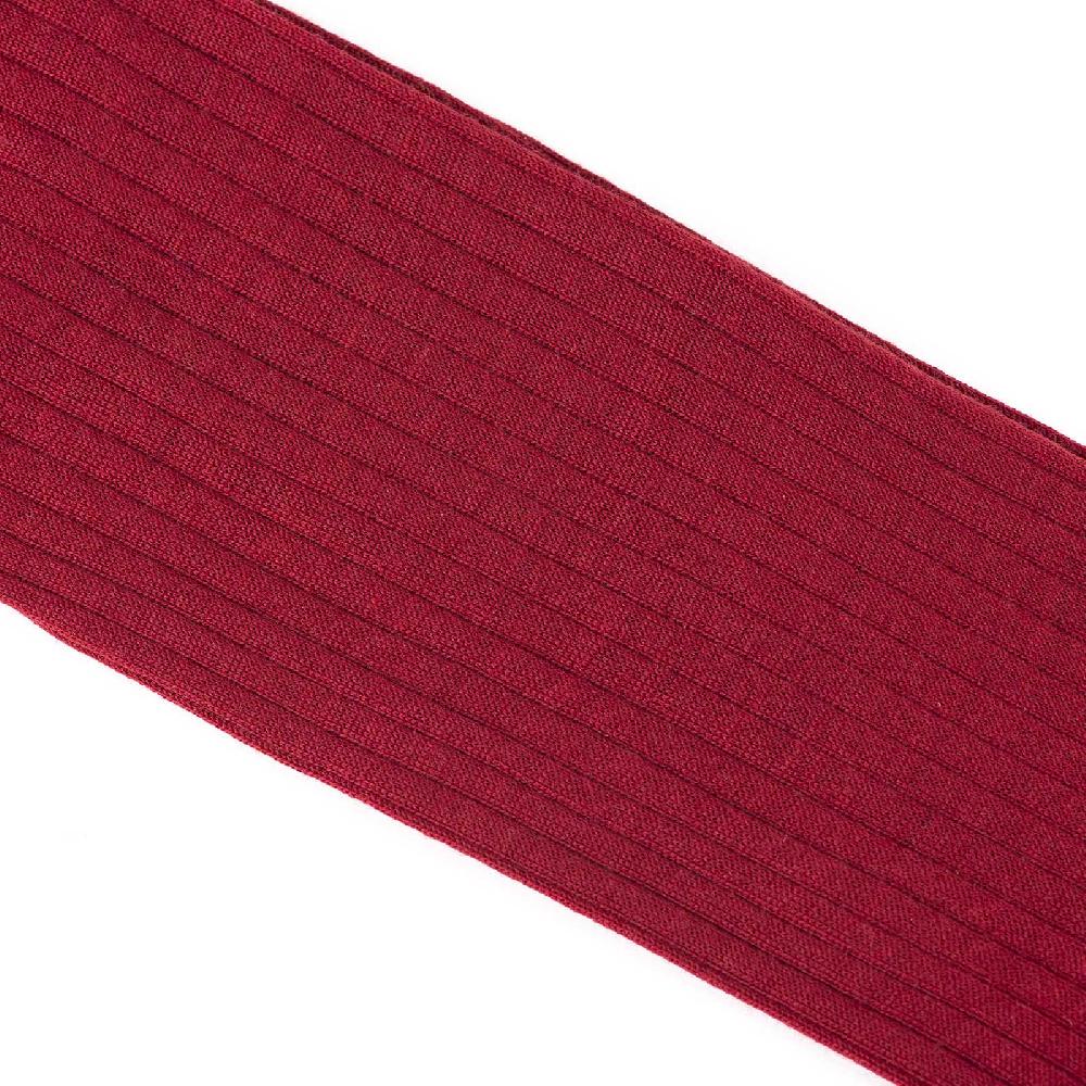 Rubinacci Calze in lana a costina bordeaux Online Outlet