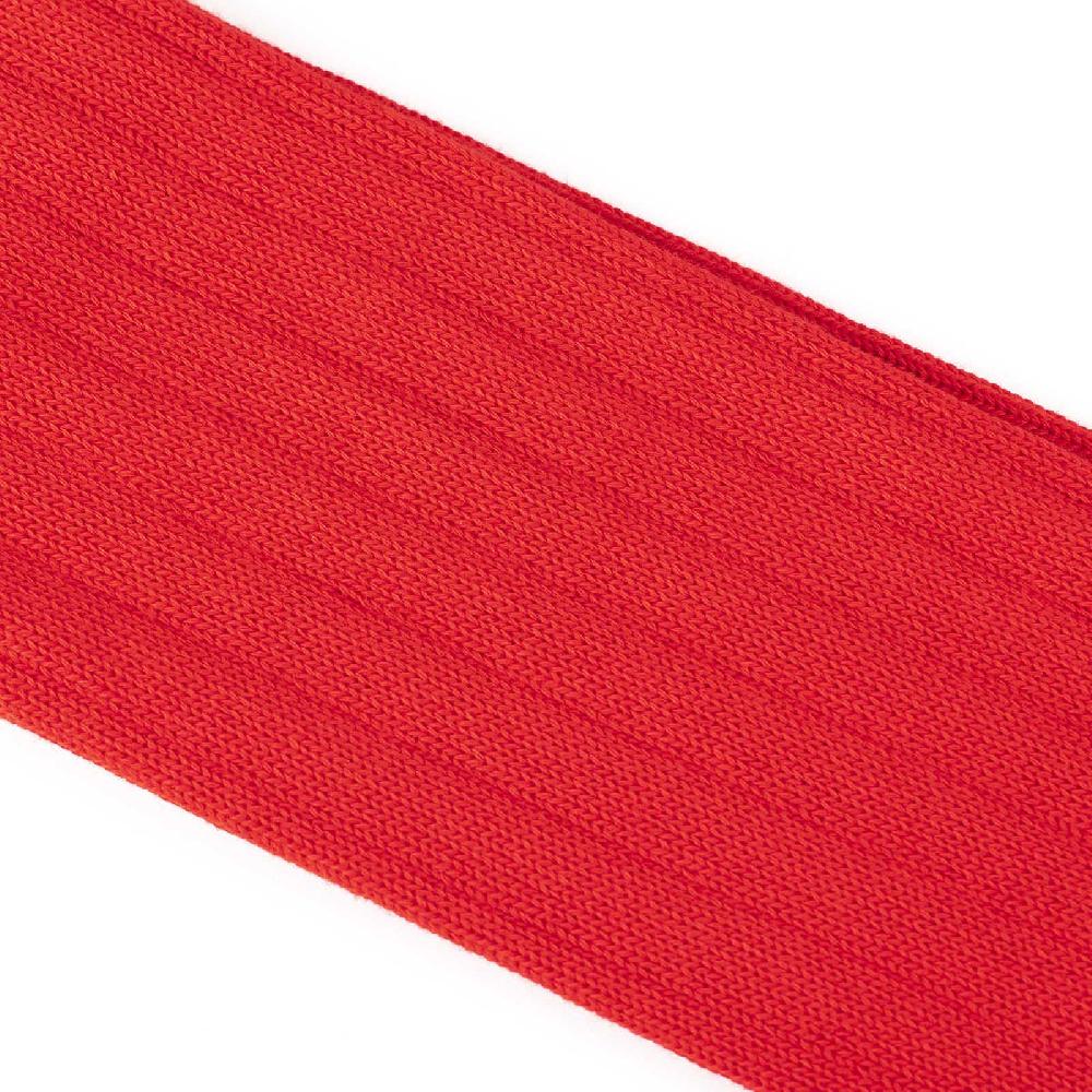 Rubinacci Calze in cotone a costa larga rosso Liquidazione