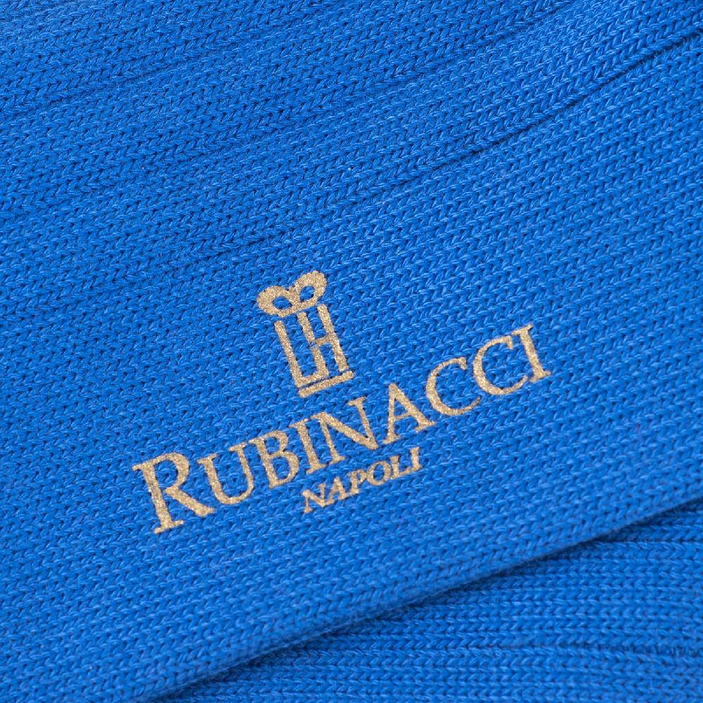 Rubinacci Calze in cotone a costa larga bluette Offerte speciali