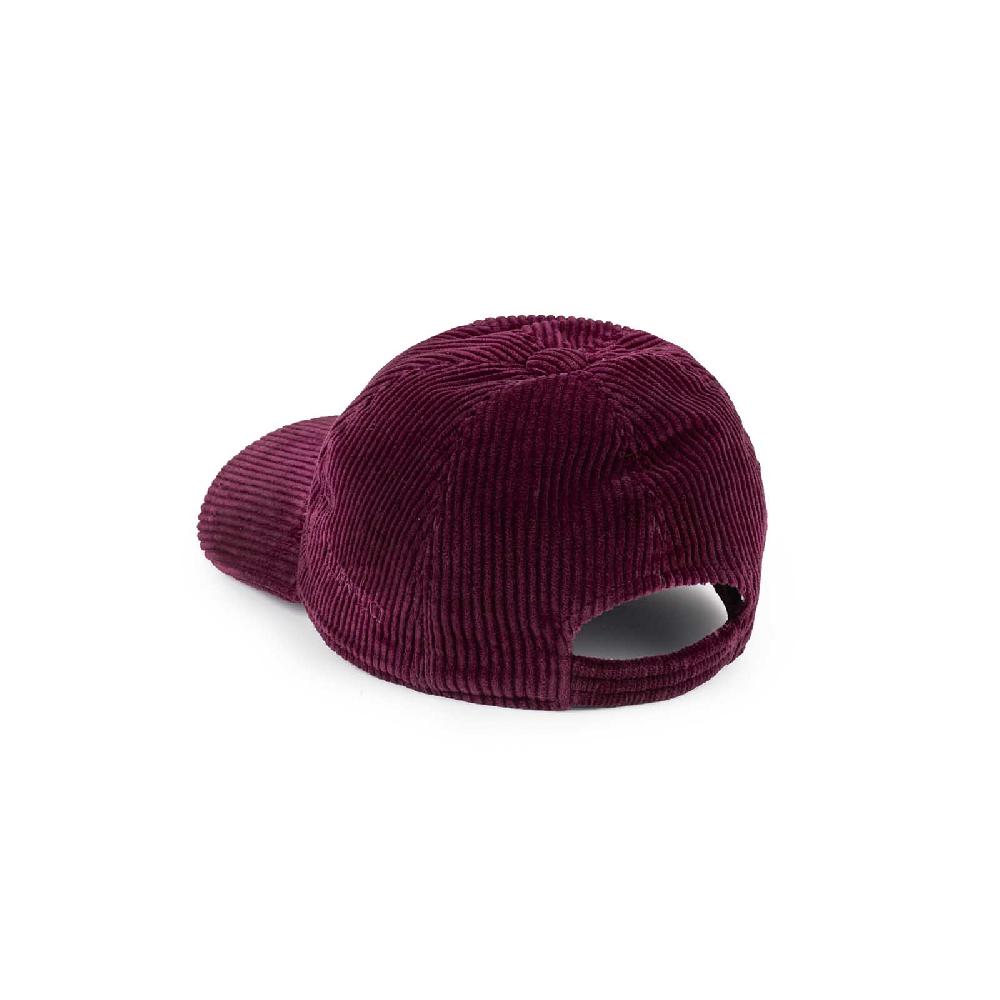 Rubinacci Cappello baseball in velluto a coste rubino Offerta settimanale