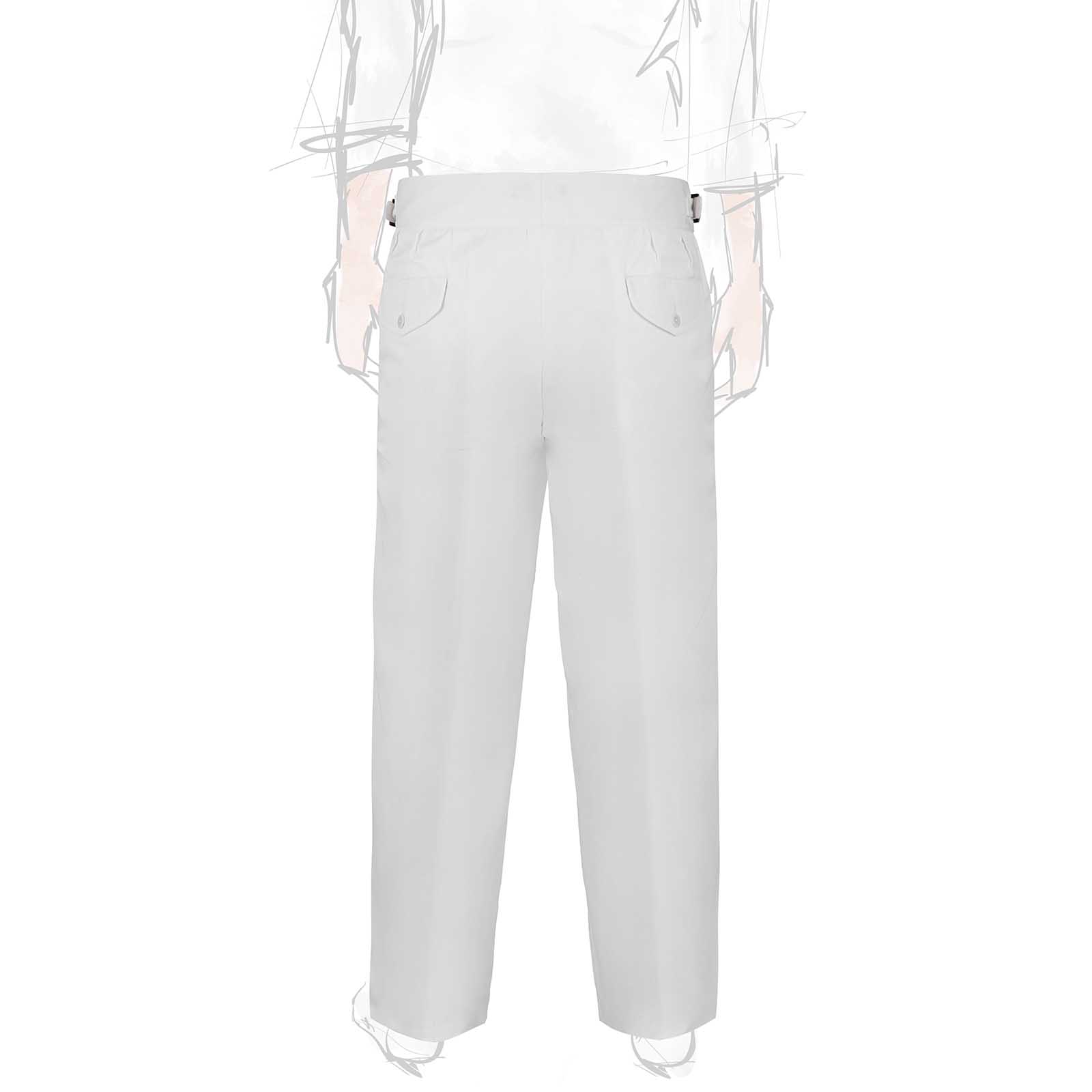Rubinacci Vintage archive pantalone Manny in cotone bianco 50% di sconto con spedizione gratuita