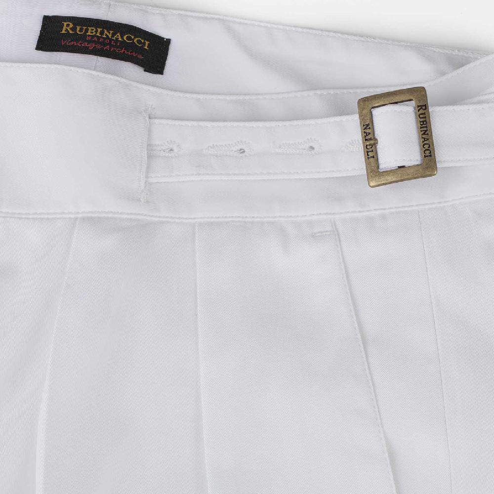 Rubinacci Vintage archive pantalone Manny in cotone bianco 50% di sconto con spedizione gratuita