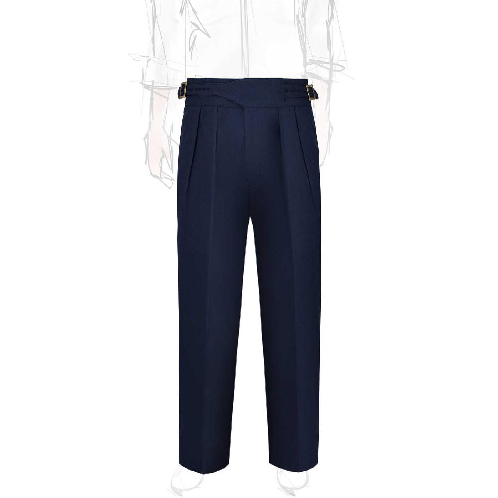 Rubinacci Vintage archive pantalone Manny in cotone blu Trasporto libero internazionale