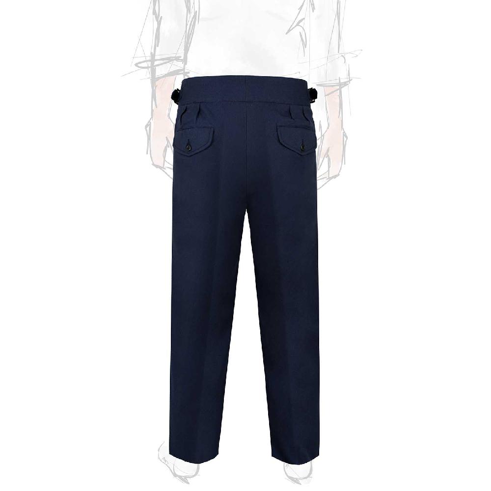 Rubinacci Vintage archive pantalone Manny in cotone blu Trasporto libero internazionale
