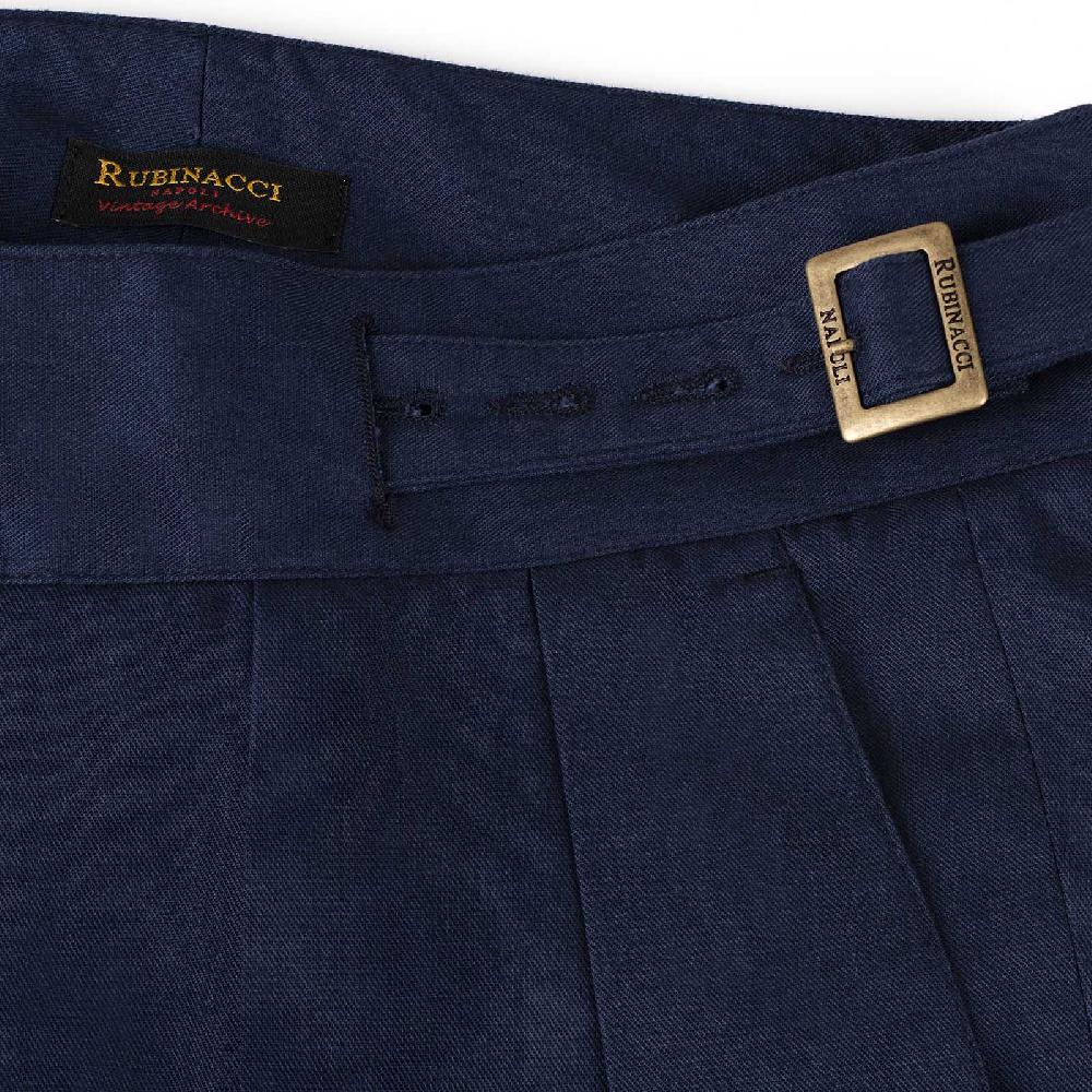 Rubinacci Vintage archive pantalone Manny in cotone blu Trasporto libero internazionale