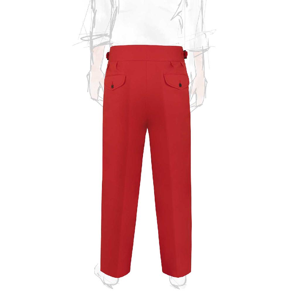 Rubinacci Vintage archive pantalone Manny in cotone rosso Limitato a 3 giorni