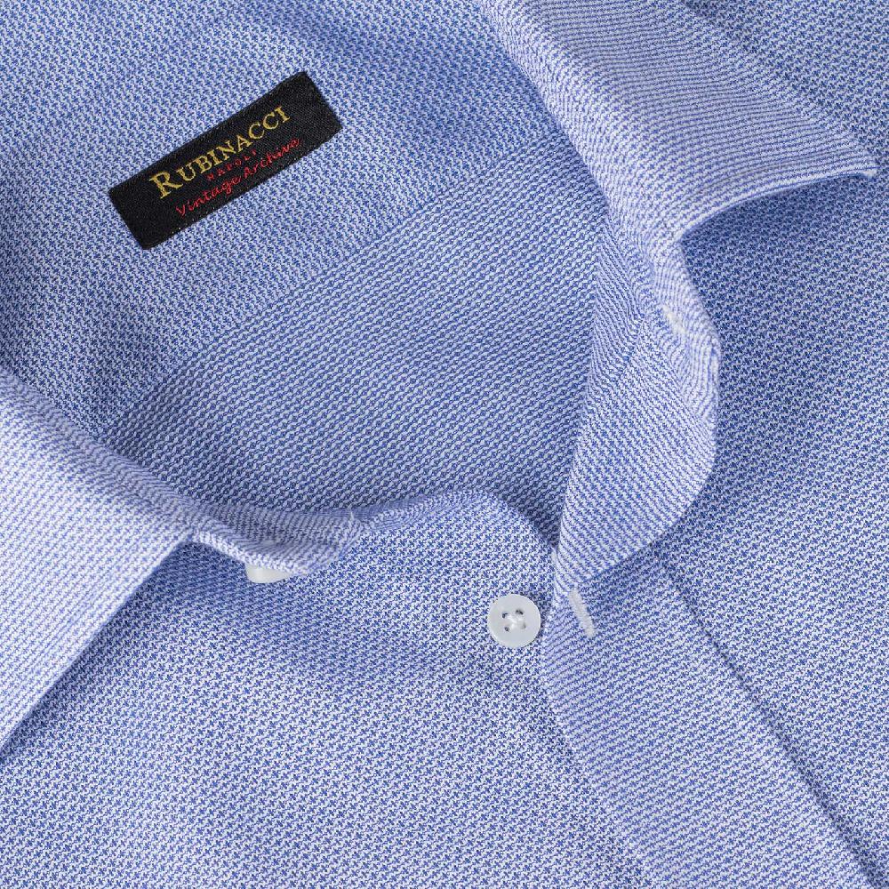 Rubinacci Vintage archive camicia in cellulare celeste Black Friday Prezzi