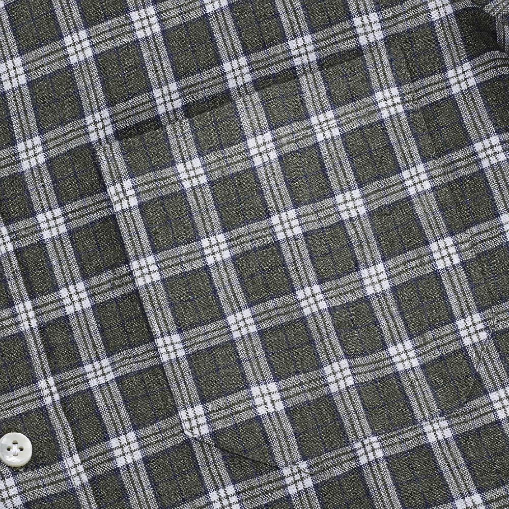 Rubinacci Vintage archive camicia in lino verde e bianco In vendita