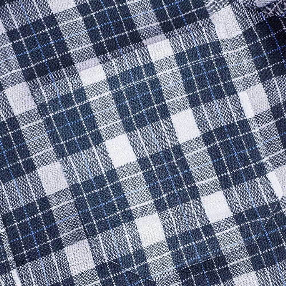 Rubinacci Vintage archive camicia in lino bianco e blu Sconti questo mese