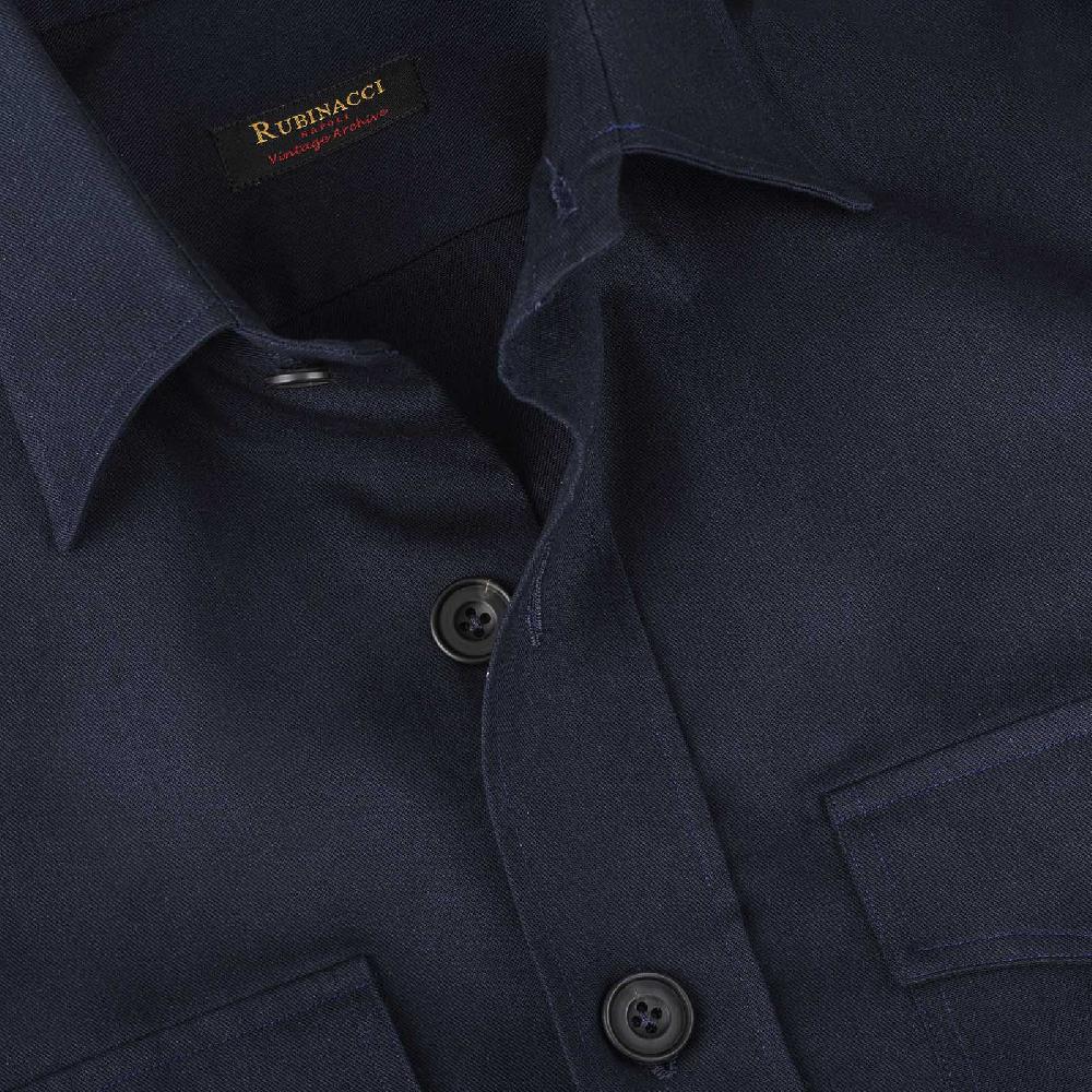 Rubinacci Vintage archive sahariana in cotone blu Promozione