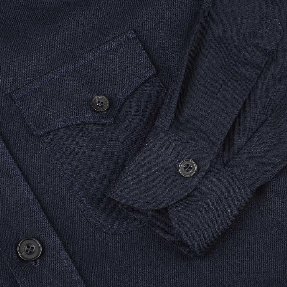 Rubinacci Vintage archive sahariana in cotone blu Promozione