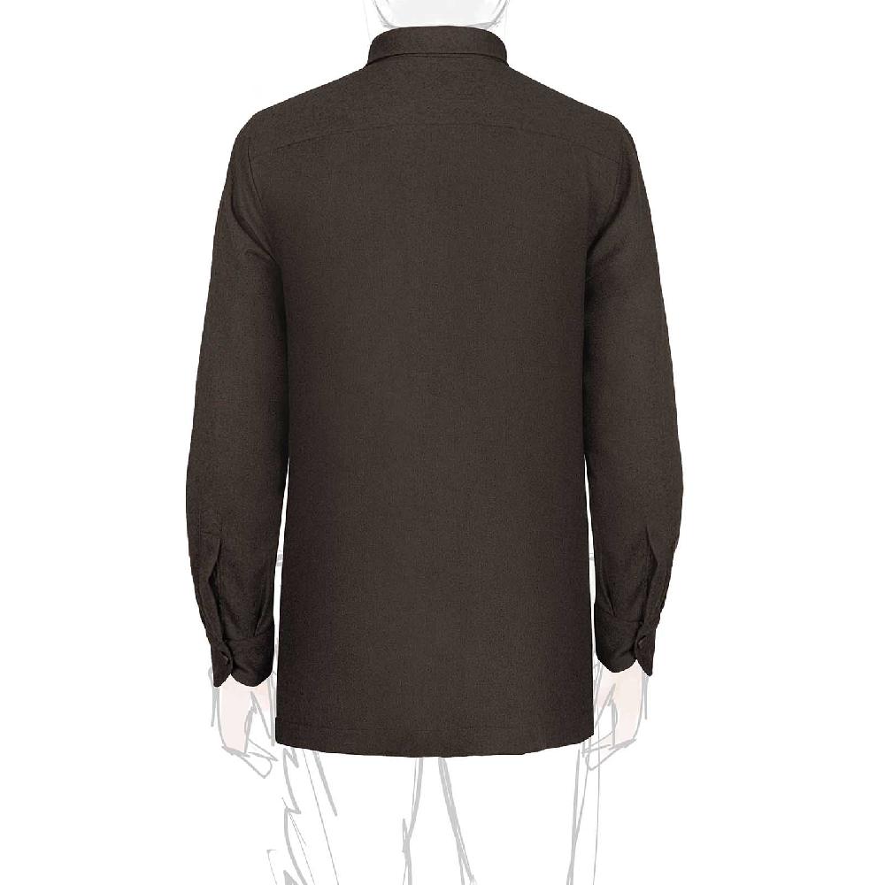 Rubinacci Sahariana in lana marrone Online Outlet