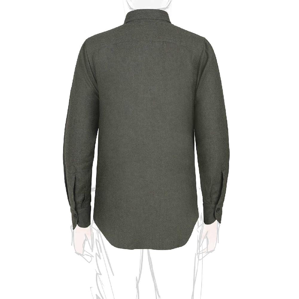 Rubinacci Overshirt in lana verde Offerta temporanea