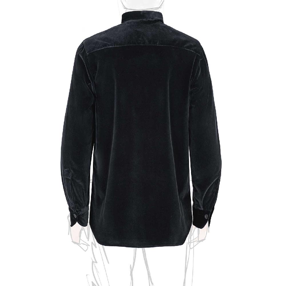 Rubinacci Overshirt in velluto nero Lightning offer