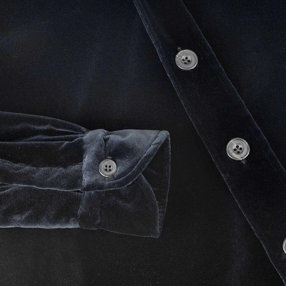 Rubinacci Overshirt in velluto nero Lightning offer