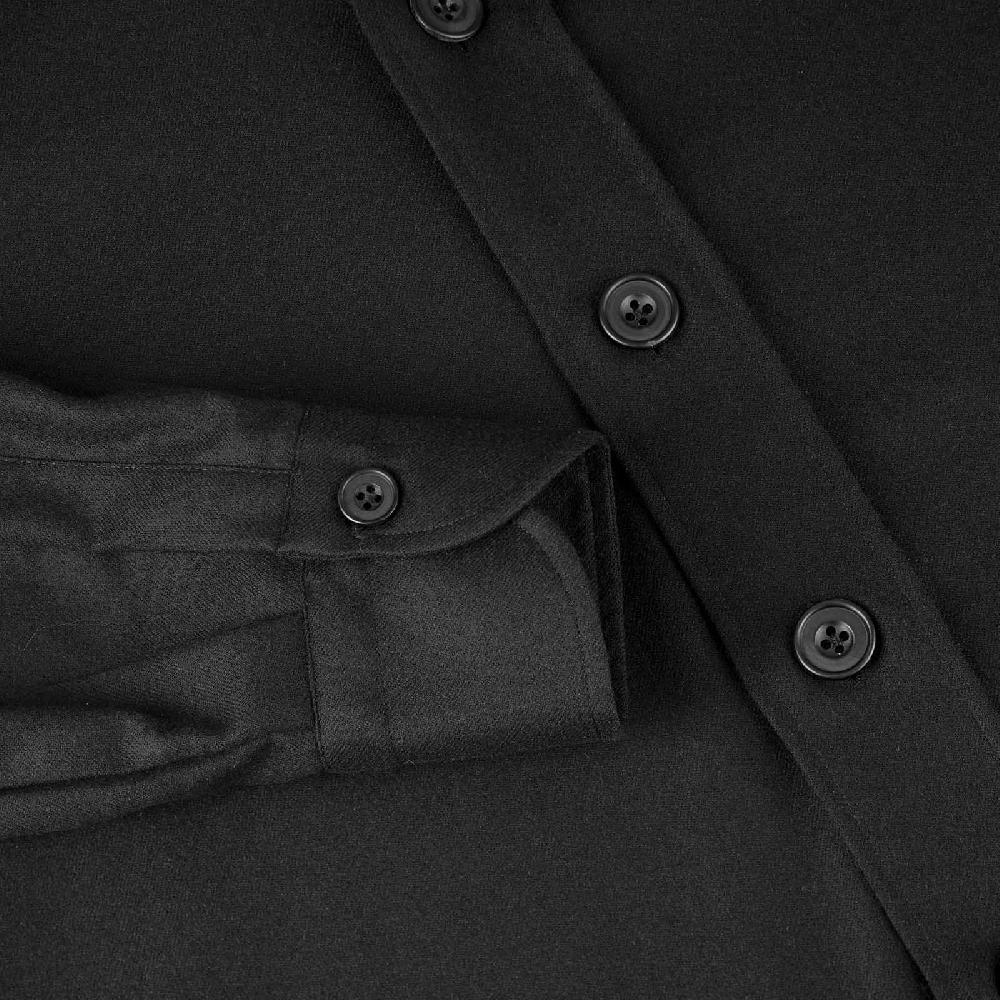 Rubinacci Overshirt in lana nero Grandi sconti