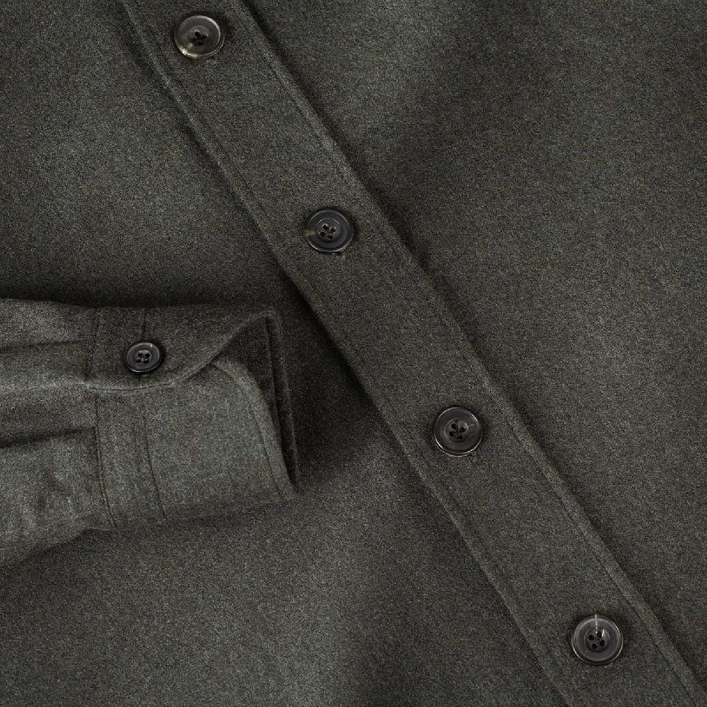 Rubinacci Overshirt in lana e seta verde Bestseller