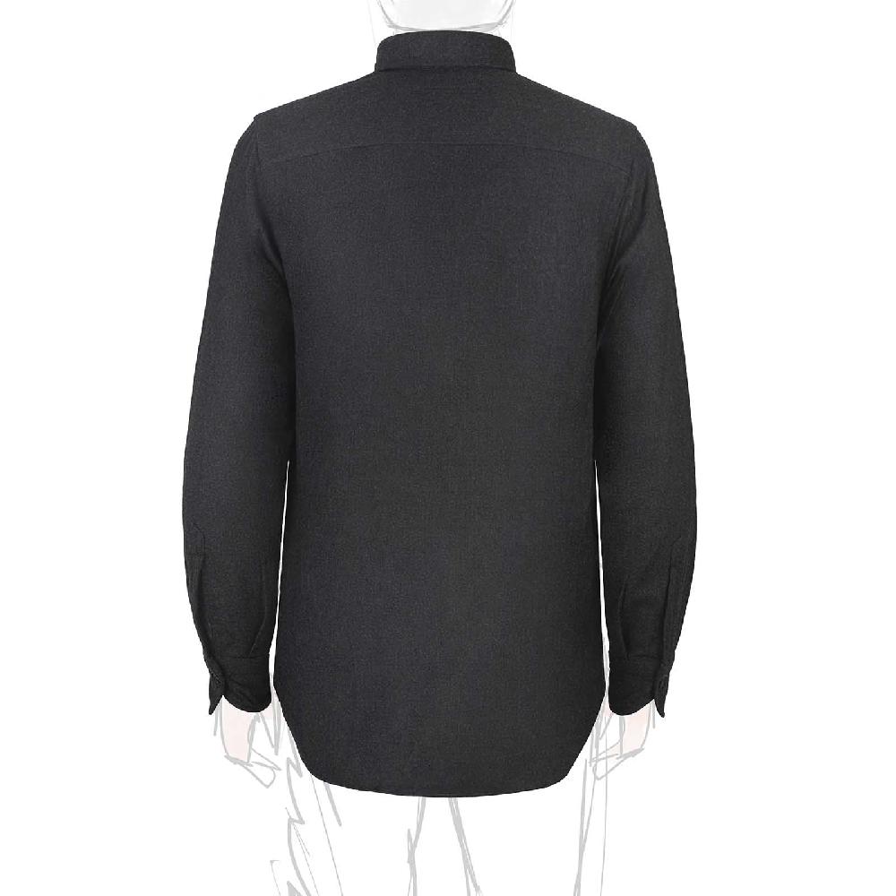 Rubinacci Overshirt in lana e seta grigia Offerte stagionali