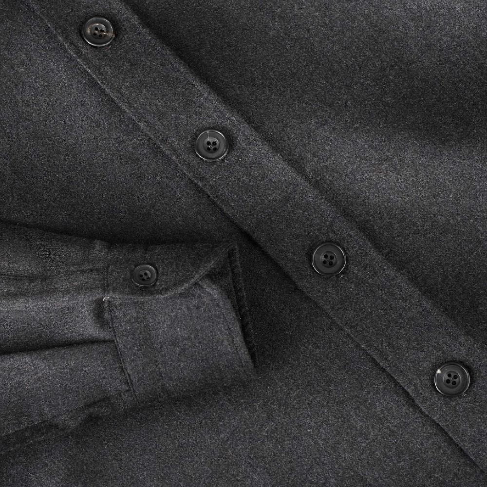 Rubinacci Overshirt in lana e seta grigia Offerte stagionali