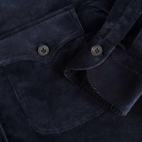 Rubinacci Sahariana in velluto blu Super Saving Price