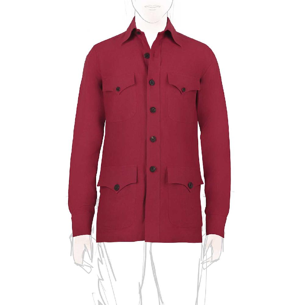 Rubinacci Sahariana in lino rosso Latest stili