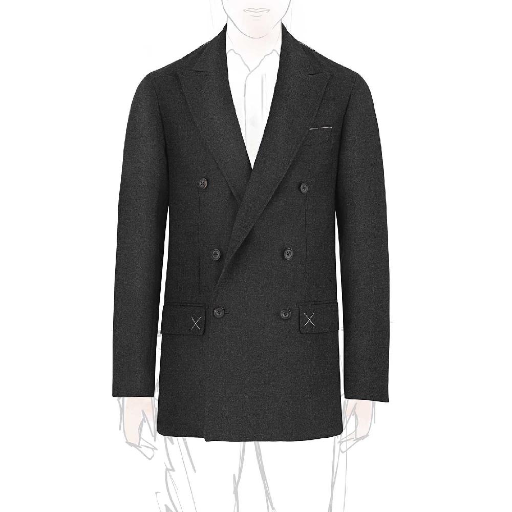 Rubinacci Giacca in flanella grigia Fino al 65% di sconto