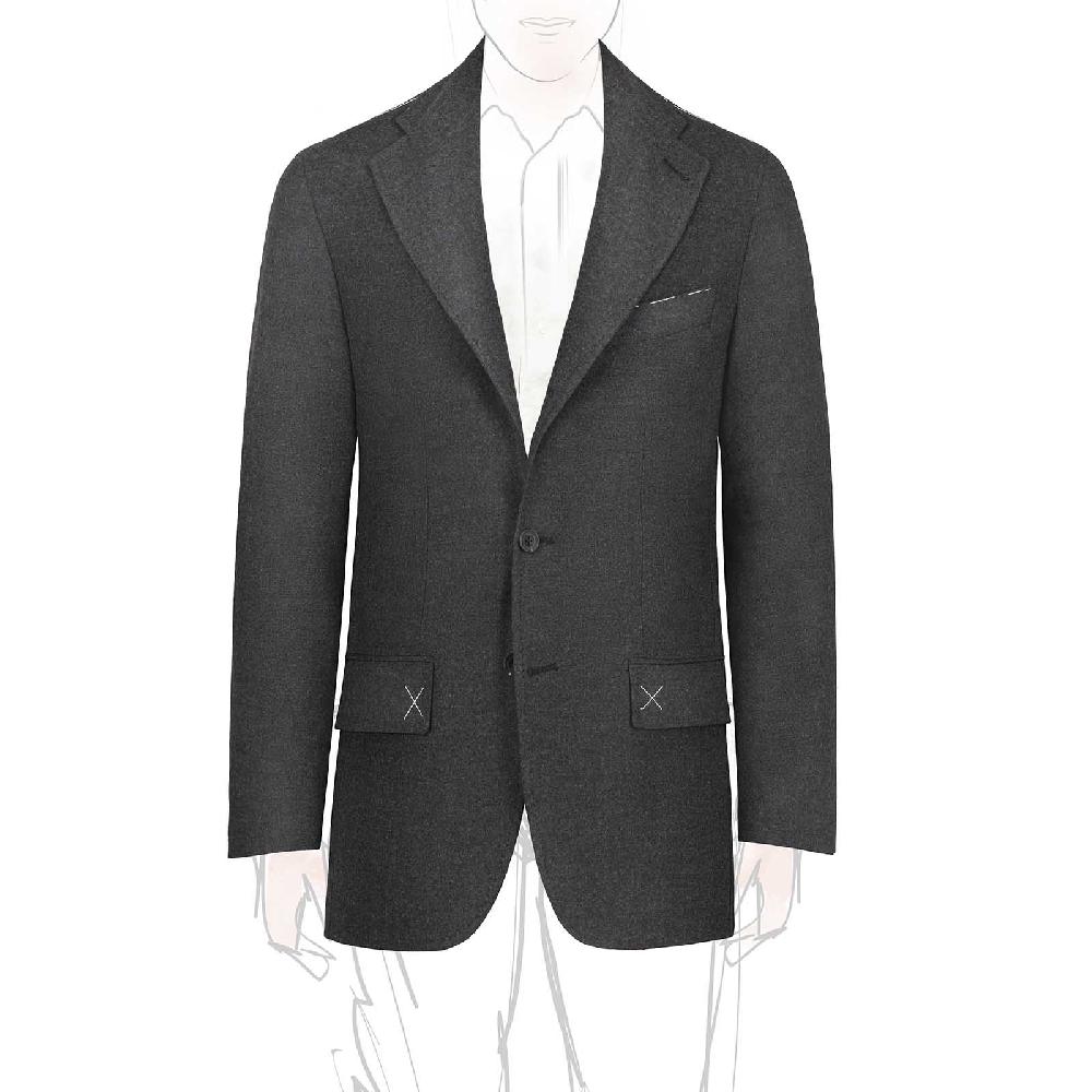 Rubinacci Giacca in flanella grigia Only for today
