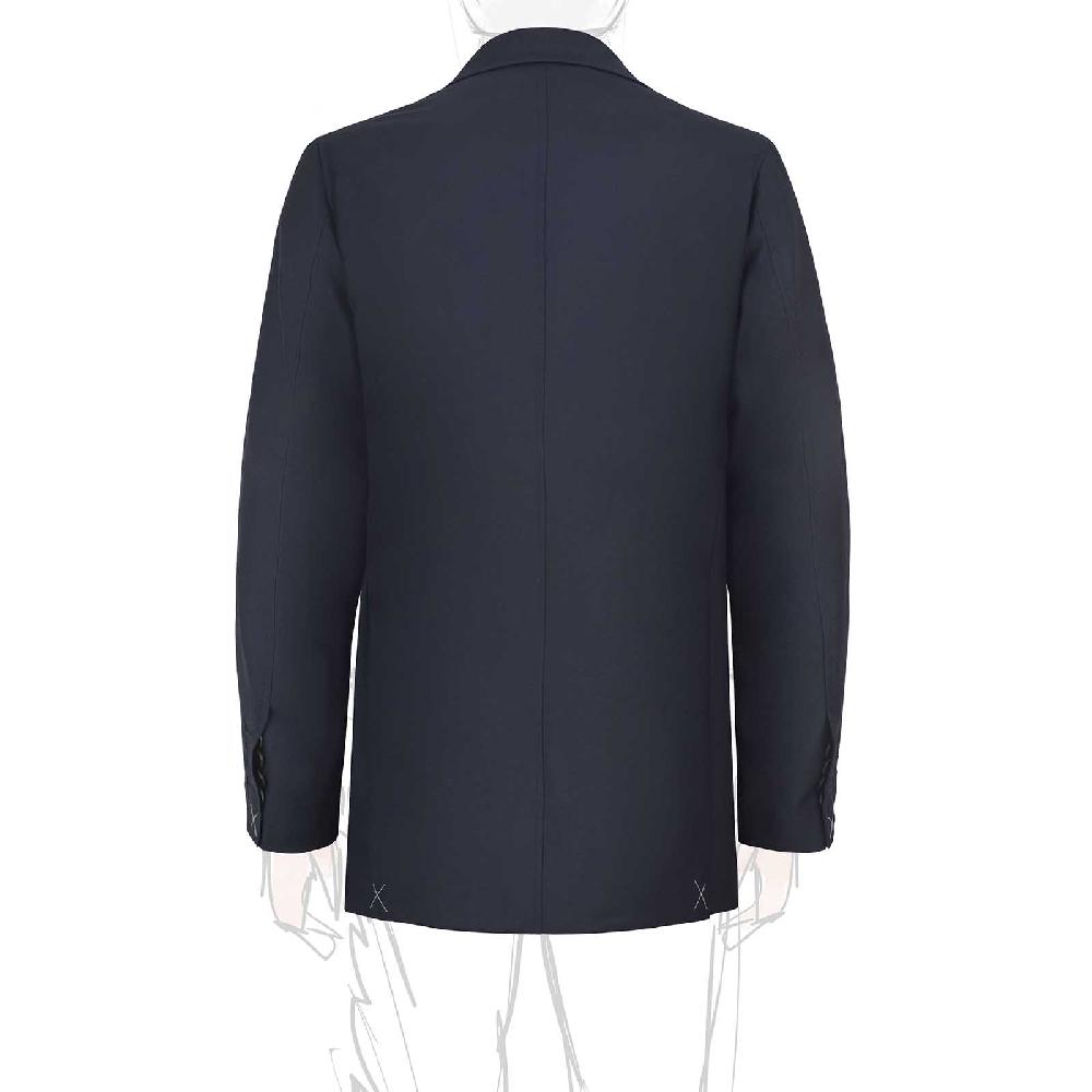 Rubinacci Giacca in Lana “Green Certified” blu Offerta speciale della fabbrica