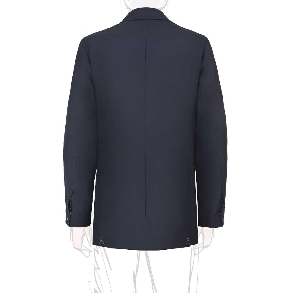 Rubinacci Giacca in Lana “Green Certified” blu Sostegno trimestrale