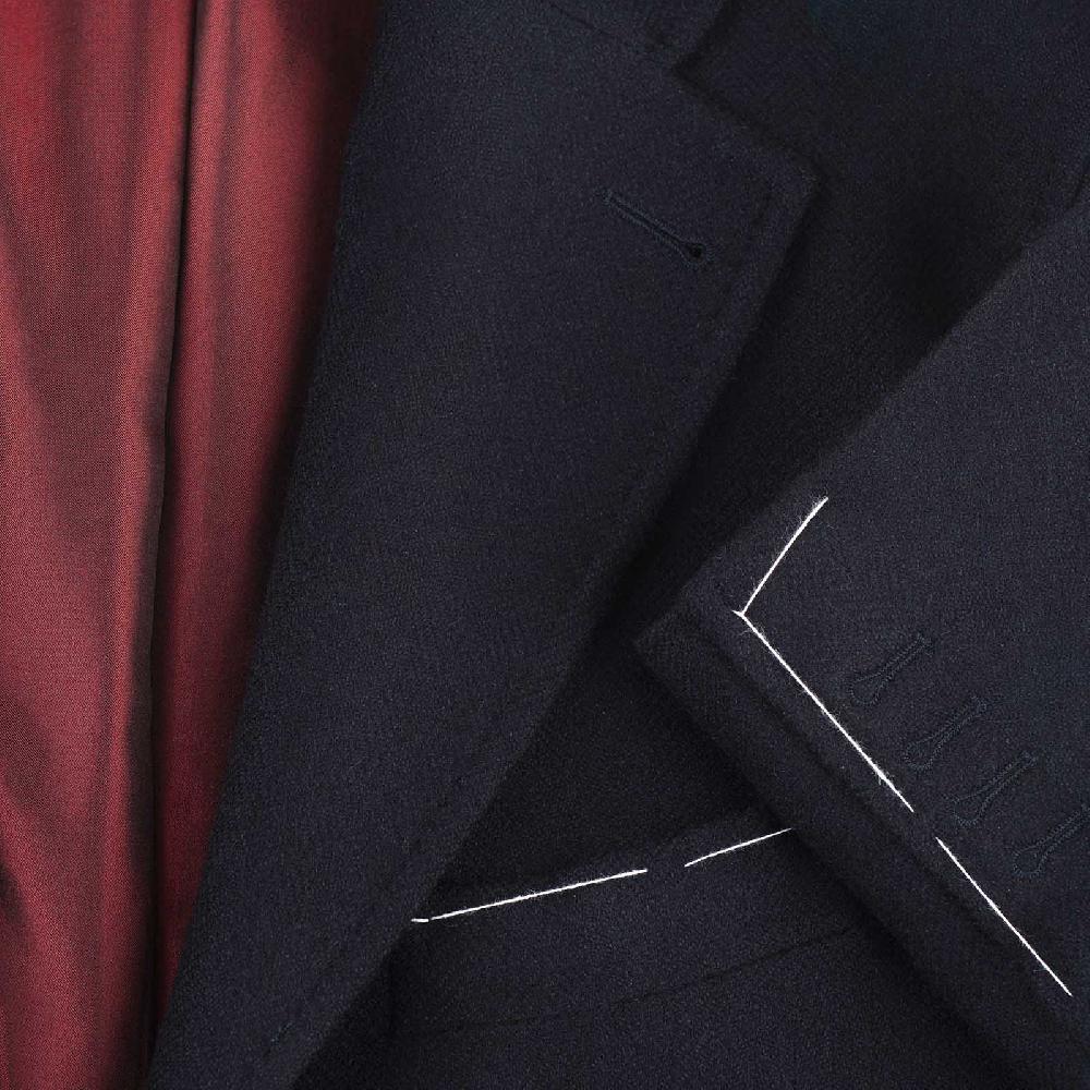 Rubinacci Giacca in cashmere spigato blu Officina