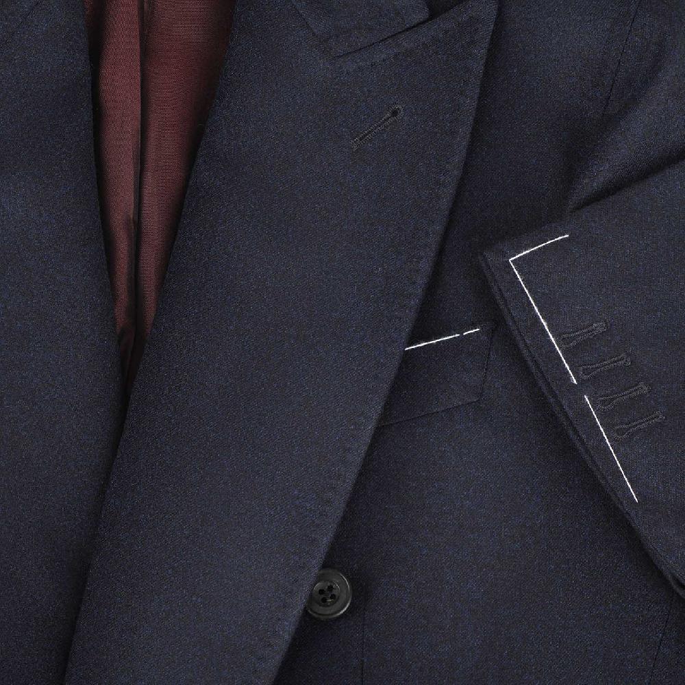 Rubinacci Giacca in flanella blu In vendita