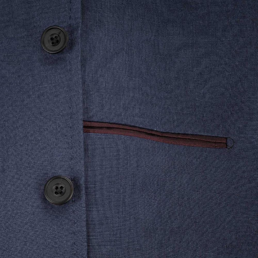 Rubinacci Giacca in lino blu Prezzo Ridotto
