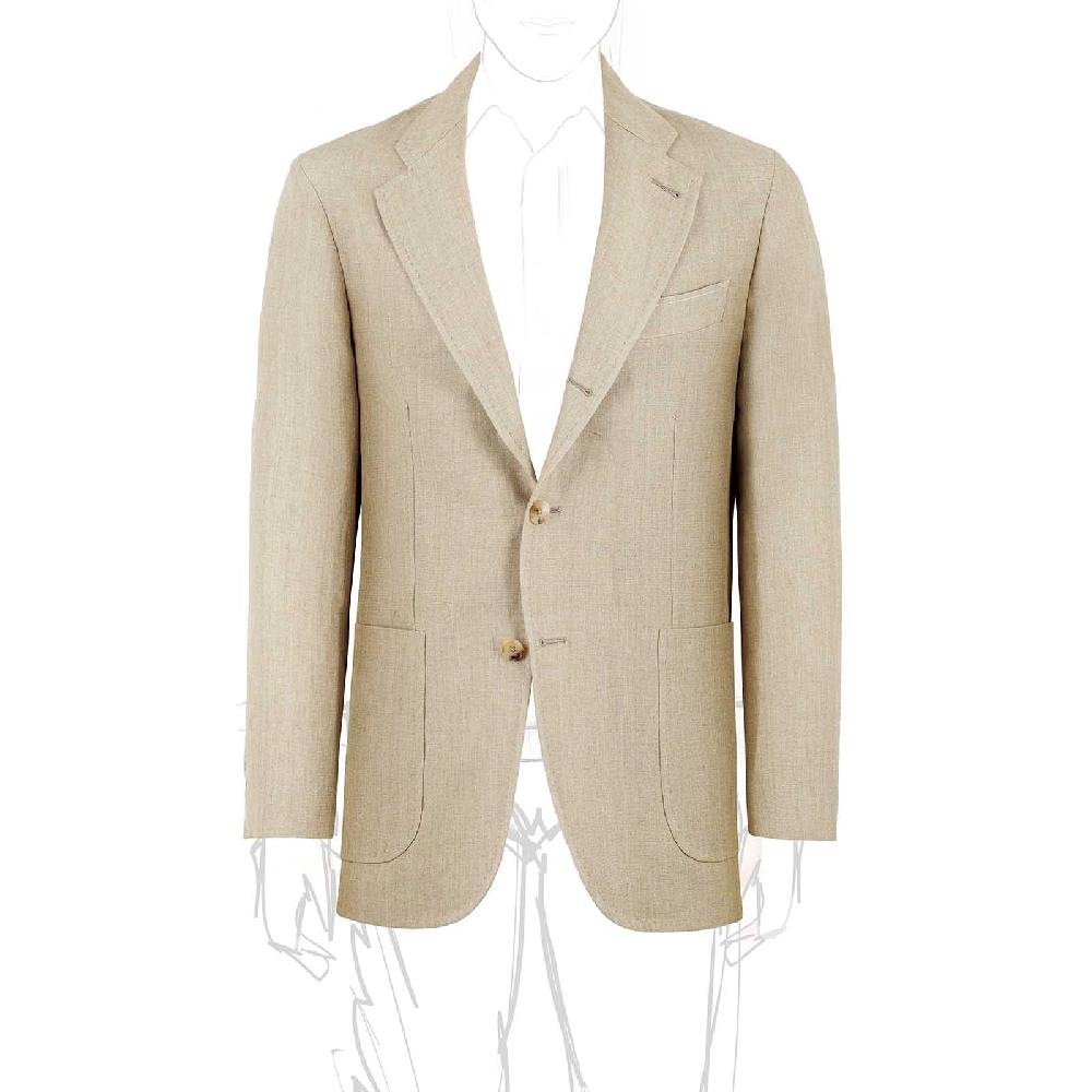 Rubinacci Giacca in lino beige Presa