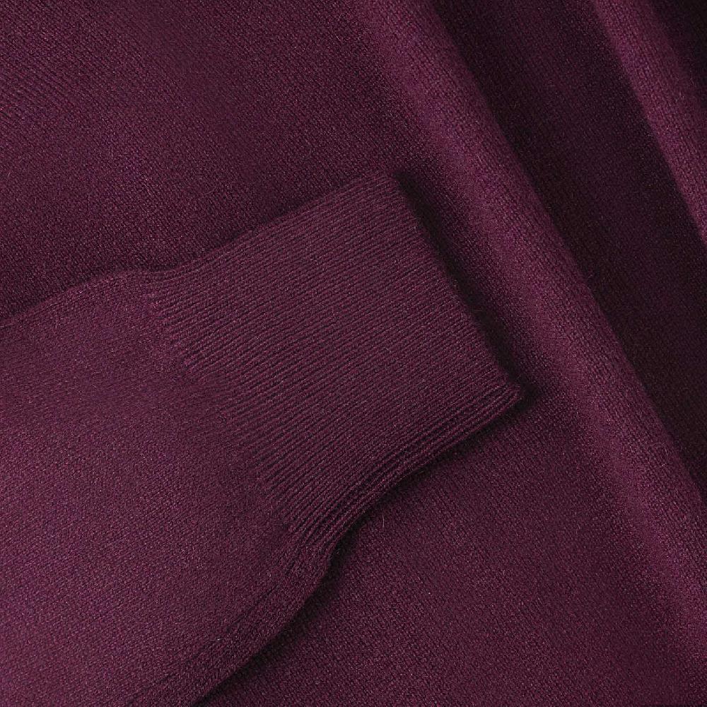 Rubinacci Girocollo in cashmere vino Saldi Di Fabbrica