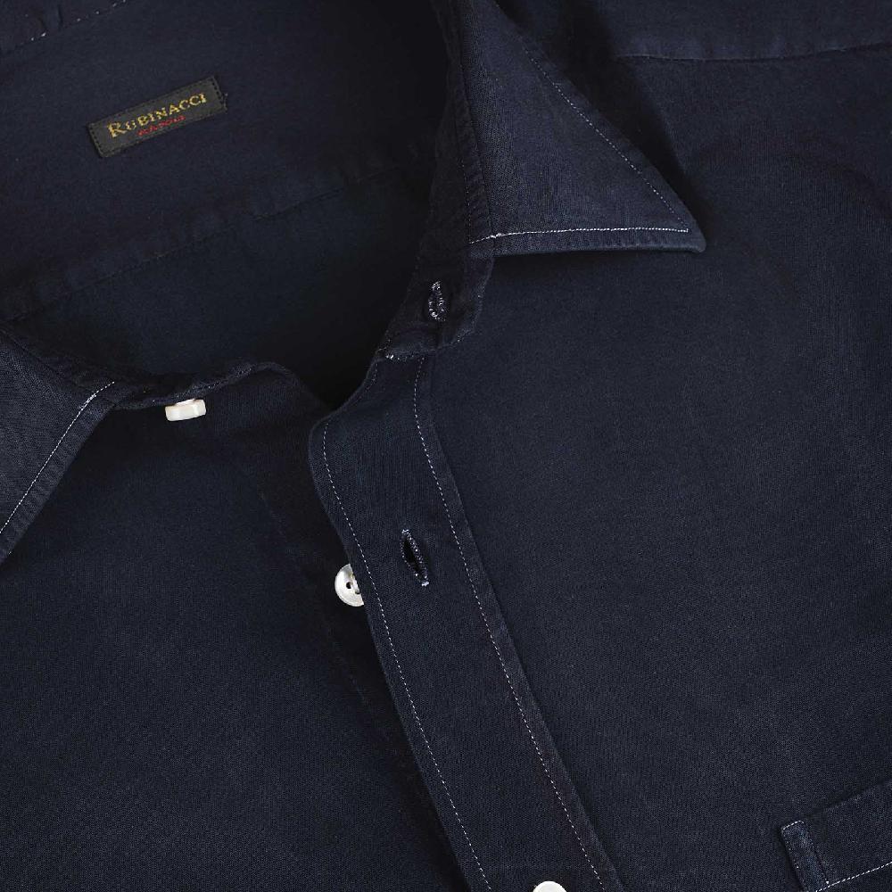 Rubinacci Camicia blu notte Negozio online di fabbrica