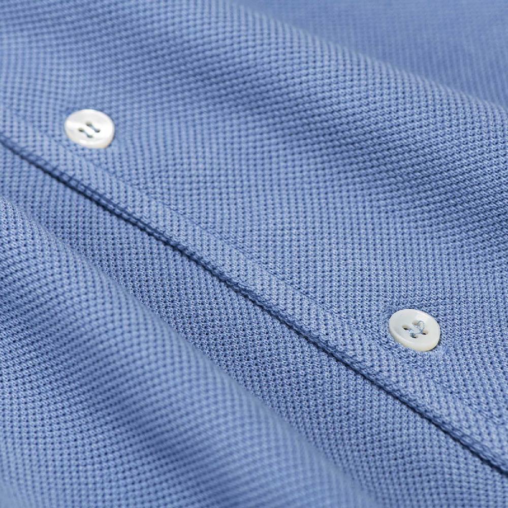 Rubinacci Camicia in piquet jeans Offerta esclusiva