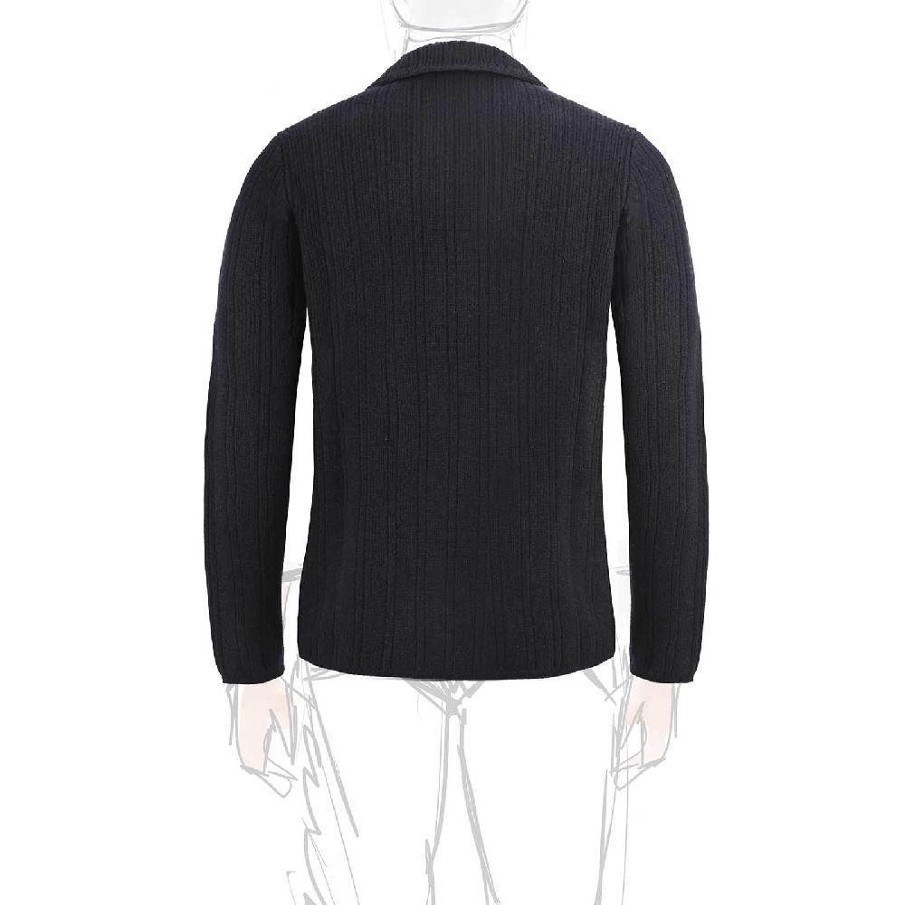 Rubinacci Cardigan doppio petto cashmere blu Offerta natalizia