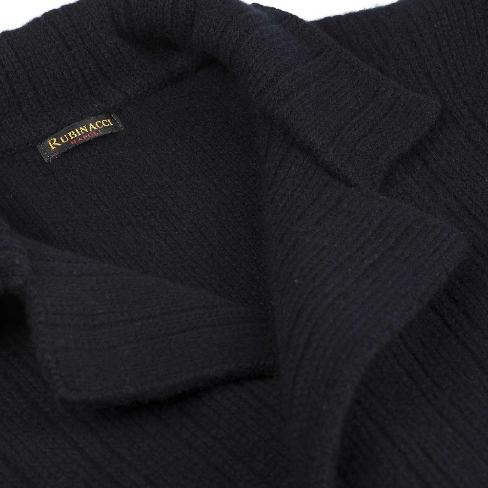Rubinacci Cardigan doppio petto cashmere blu Offerta natalizia