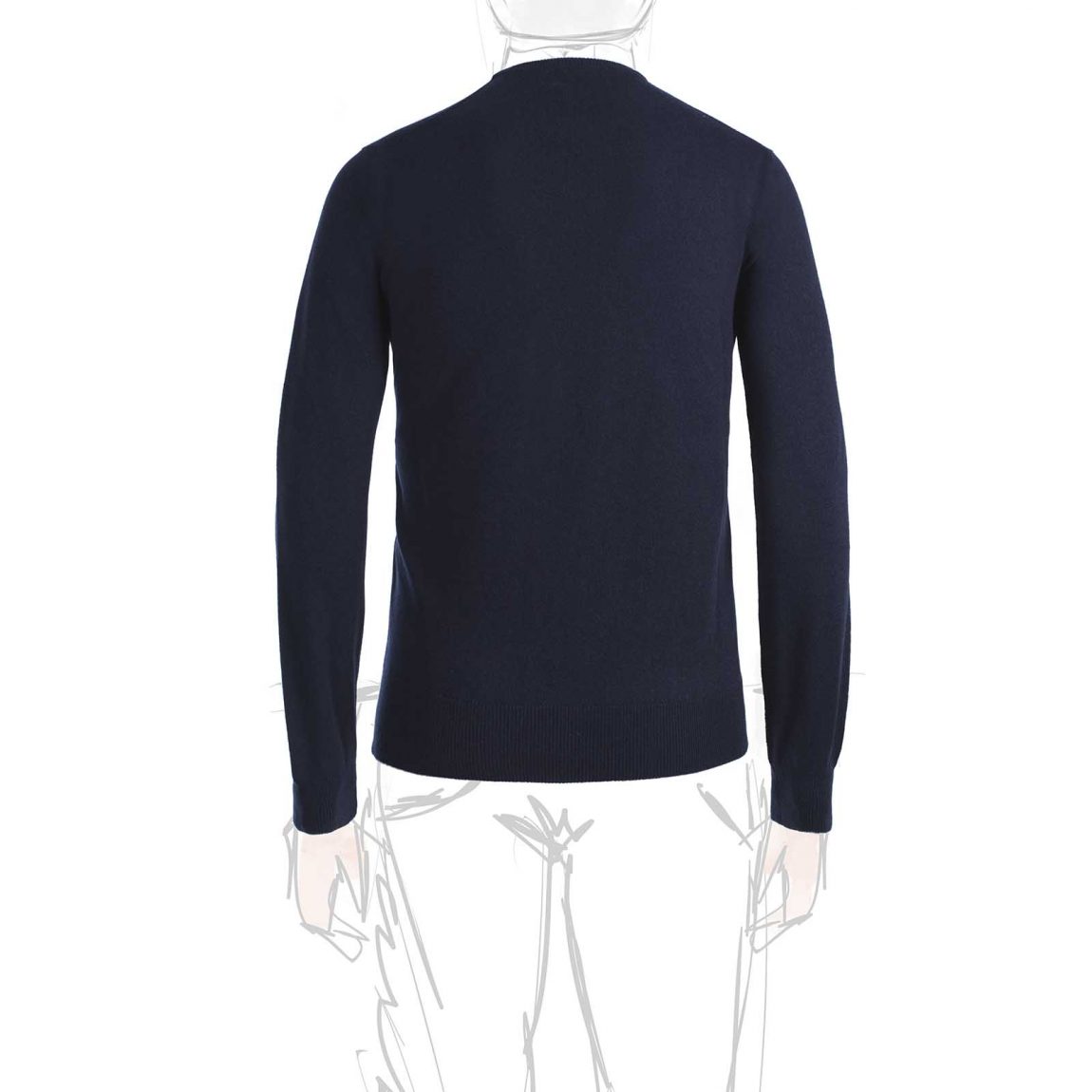 Rubinacci Girocollo in cashmere blu Offerta per la Festa della Mamma