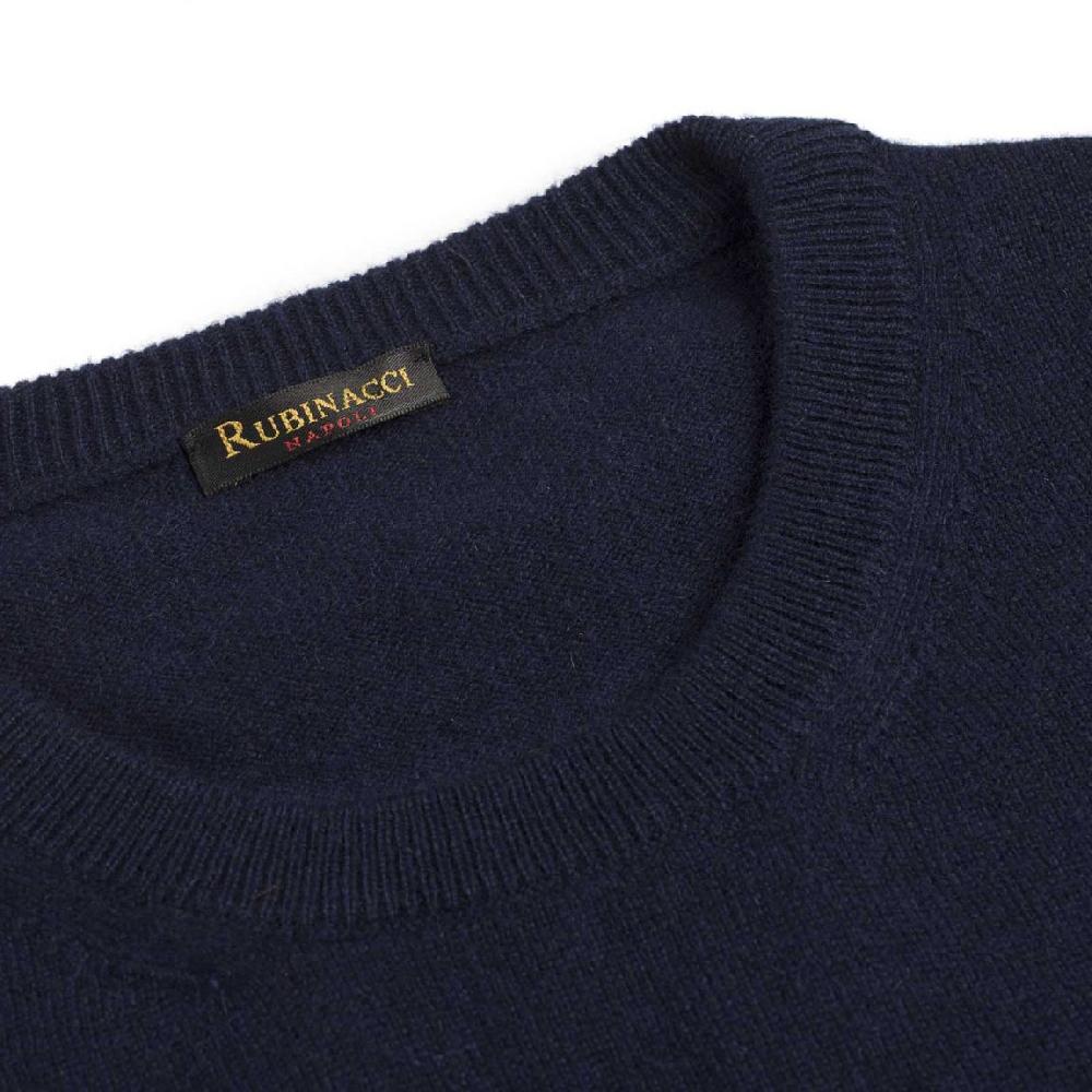 Rubinacci Girocollo in cashmere blu Offerta per la Festa della Mamma