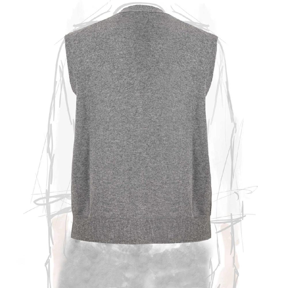 Rubinacci Gilet in cashmere grigio Offerta Giorno del Papà