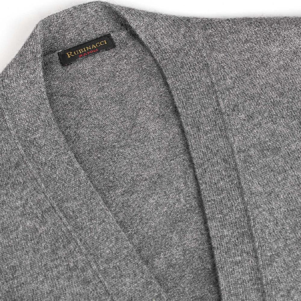 Rubinacci Gilet in cashmere grigio Offerta Giorno del Papà