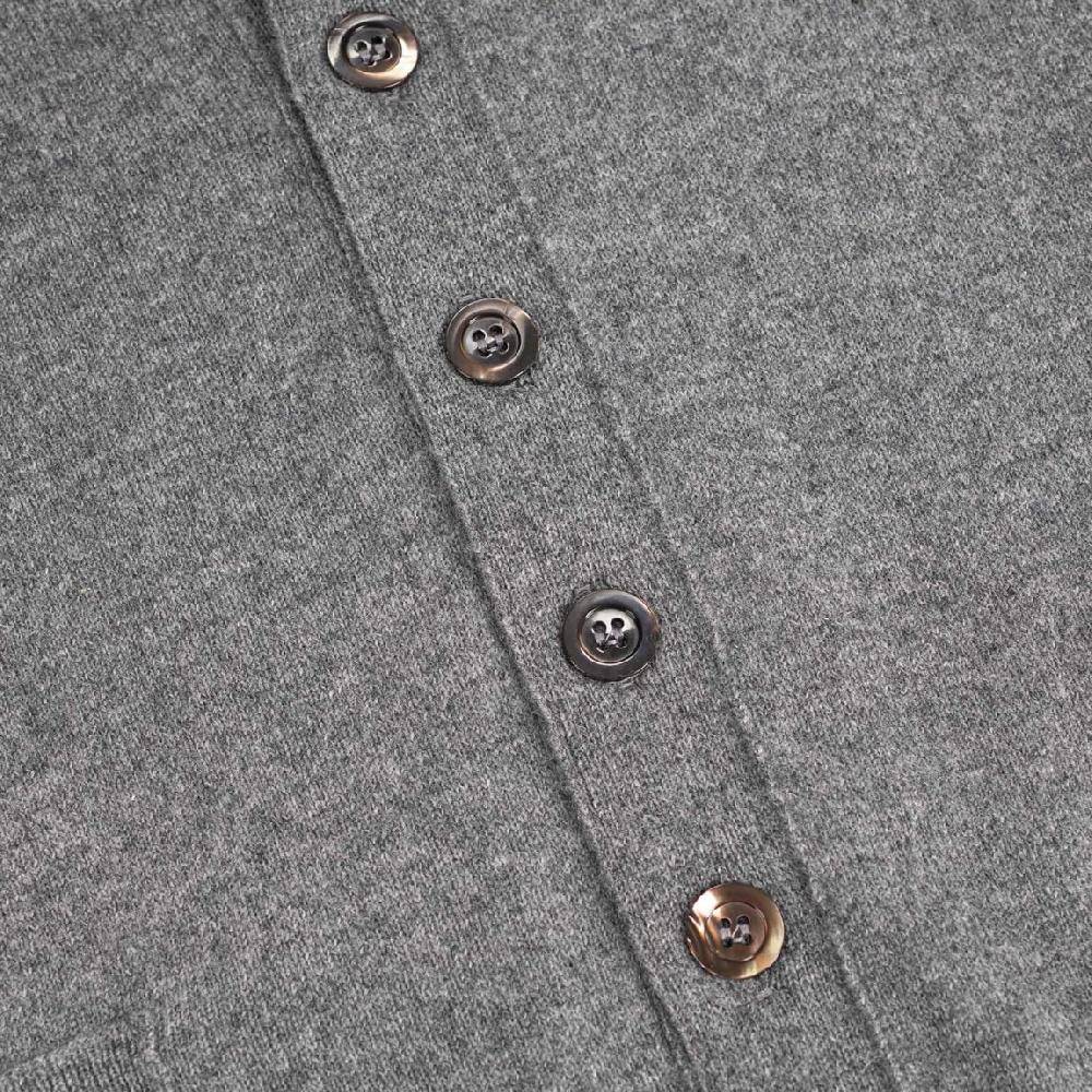 Rubinacci Gilet in cashmere grigio Offerta Giorno del Papà