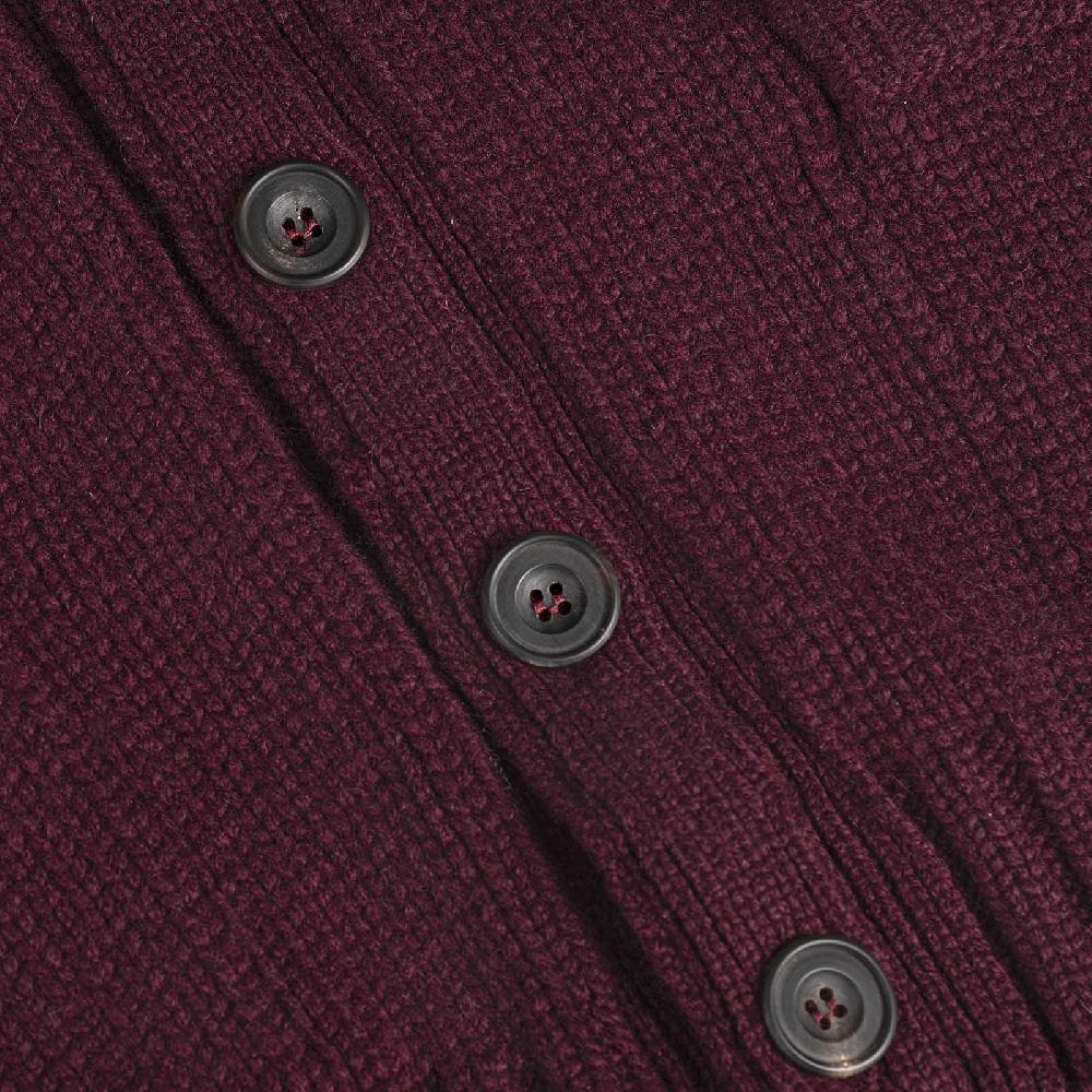 Rubinacci Cardigan cashmere bordeaux Offerta San Valentino