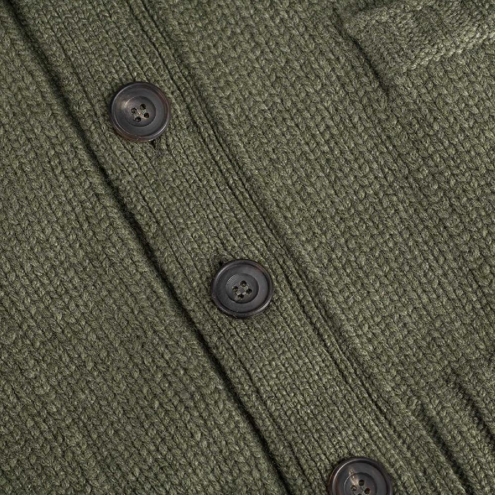 Rubinacci Cardigan cashmere verde oliva Smaltimento dello stoccaggio