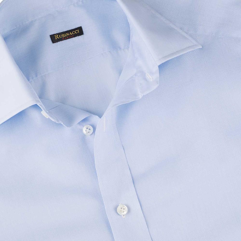 Rubinacci Camicia in cotone azzurra Vendita calda
